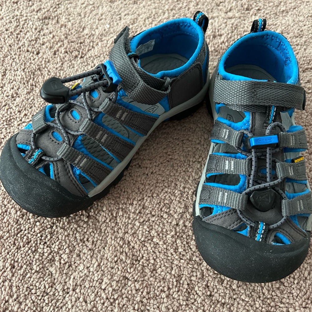 Kids' Keen Gray and Blue Outdoor Sandals size 12 - almost new!